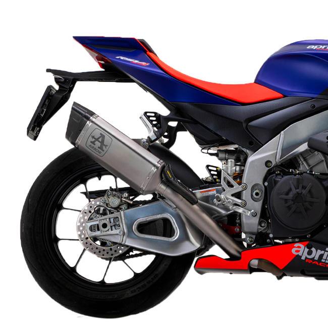 Arrow Slip-On Kit Pista Edelstahl Aprilia RSV4 1100 Factory (21-25) 71004PT