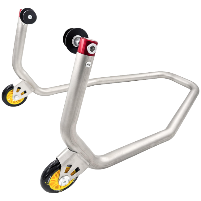 Roestvrijstalen achterwielsteunen LighTech Ducati Panigale V4/S (2025) met rolbevestigingen RSS005R