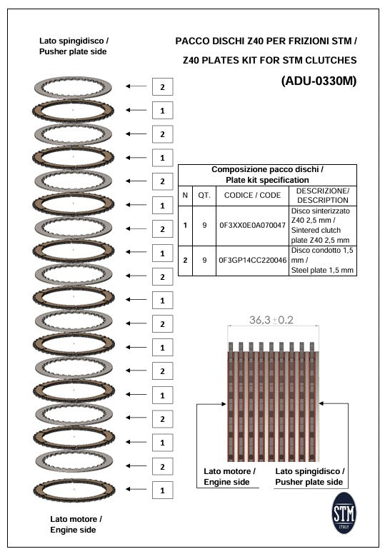 STM Trockenkupplung Kit BMW M1000RR K66 (23-25) KTT-2700