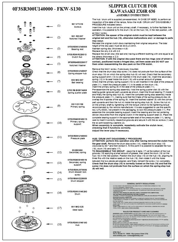 STM Anti-Hopping-Kupplung Kawasaki ZX-6 R/636/RR (19-25) FKW-S130