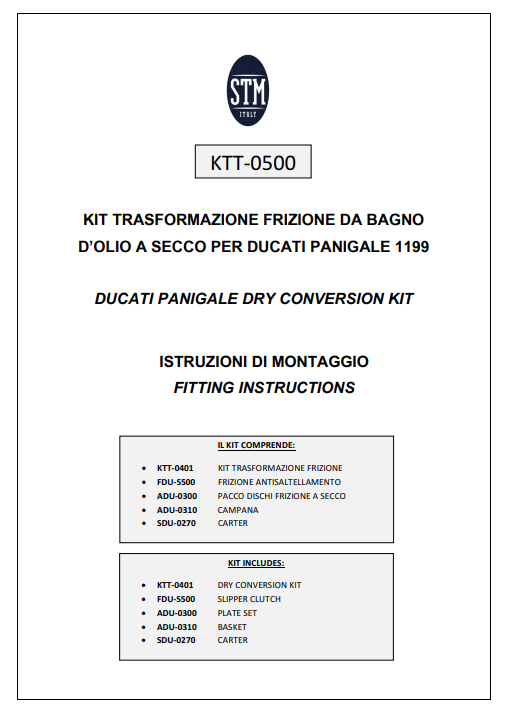 STM EVO GP Trockenkupplung Ducati Panigale 1199/1299 KTT-0500
