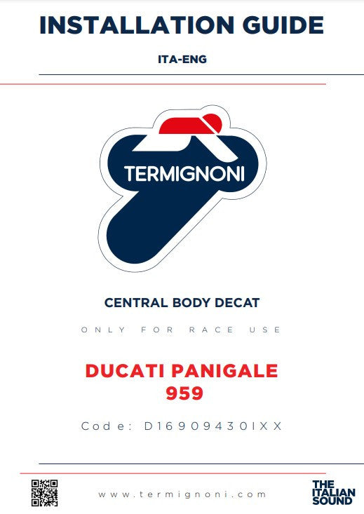Termignoni Kat-Ersatzrohr Ducati Panigale 959 (16-19) D16909430IXX
