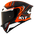 KYT TT-Revo Helm Overtech Black Orange Y6TR0001