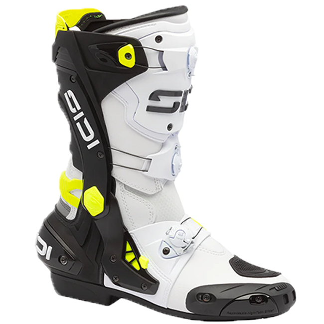 Sidi Rex Motorlaarzen Wit/Zwart/Geel 
