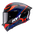 KYT TT-Revo Helm Speeding Zwart / Rood / Blauw Y6TR0053 